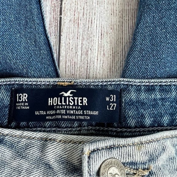 Hollister Ultra High Rise Vintage Straight Jeans 13R - Picture 5 of 8